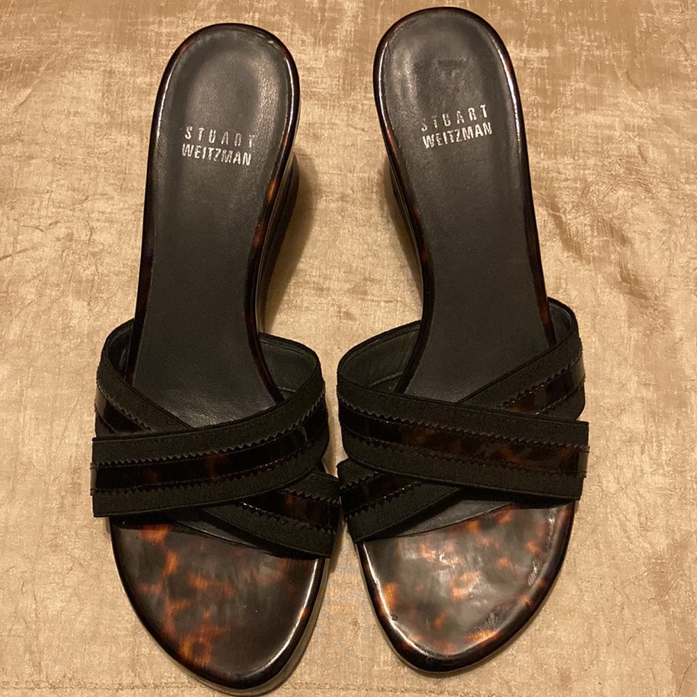 Stuart Weitzman Tortoise Wedge Cross Strap - image 2